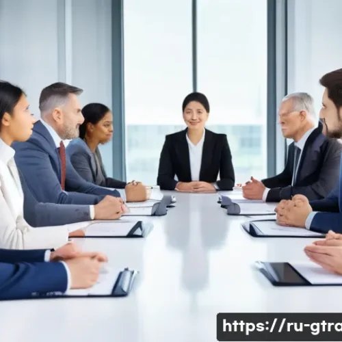 무역업계에서의 네트워킹 성공 전략 - A professional international business meeting scene illustrating cultural differences in communicati...