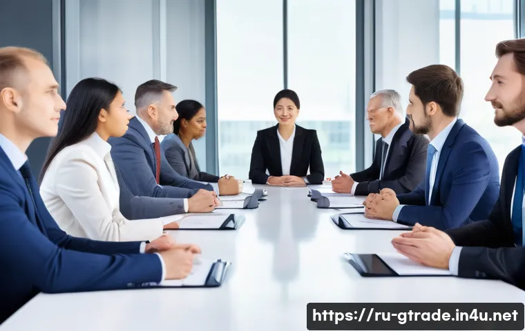 무역업계에서의 네트워킹 성공 전략 - A professional international business meeting scene illustrating cultural differences in communicati...