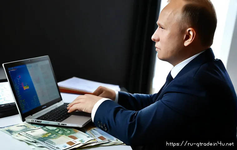 Home 17 무역 전문가가 알아야 할 환율과 결제 방법 - Photorealistic international trade finance workspace in Moscow, a Russian trade specialist in profes...